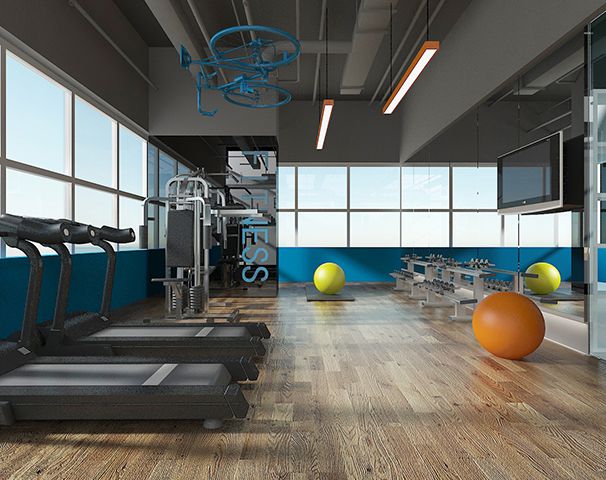 辦公室健身區設計實景圖